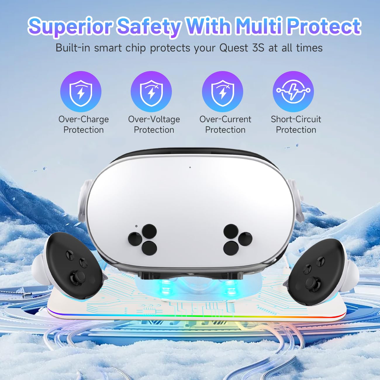 Amazon | Meta Quest 3S 対応 充電ドック 磁気 デザイン Quest 3S VR